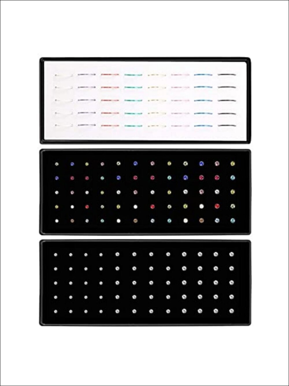 Surgical Stainless Steel Nose Rings Studs Hoops Set Hypoallergenic Body